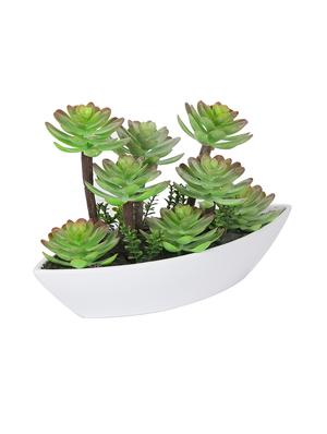 green plastic artificial plant with abs plastic pot by aapno rajasthan - 15970682 - Standard Image - 3