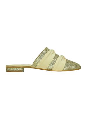 gold slip on mules - 15971435 - Standard Image - 2