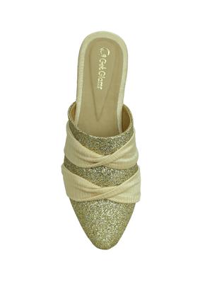 gold slip on mules - 15971435 - Standard Image - 4