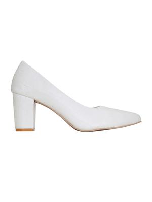 white slip on pumps - 15971443 - Standard Image - 2