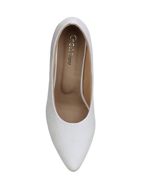 white slip on pumps - 15971443 - Standard Image - 4