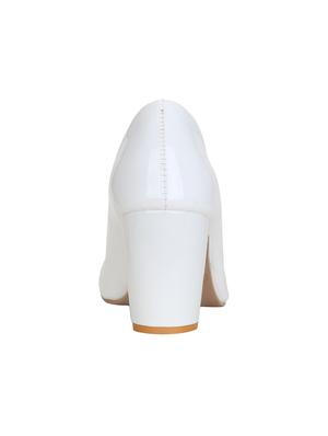 white slip on pumps - 15971447 - Standard Image - 3