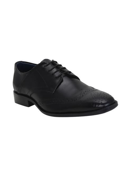 black leather lace-up derbys - 15971459 - Standard Image - 1