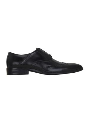 black leather lace-up derbys - 15971459 - Standard Image - 2