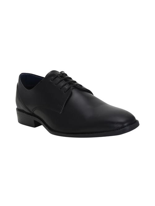 black leather lace-up derbys - 15971460 - Standard Image - 1