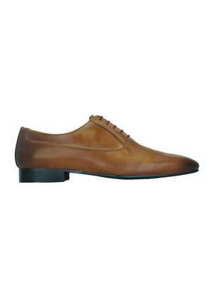 tan leatherette lace-up oxfords - 15971465 - Standard Image - 2