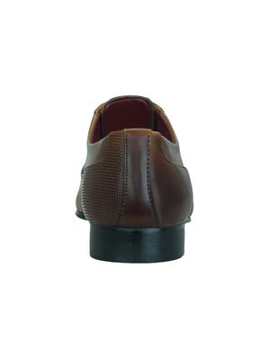 tan leatherette lace-up oxfords - 15971465 - Standard Image - 3