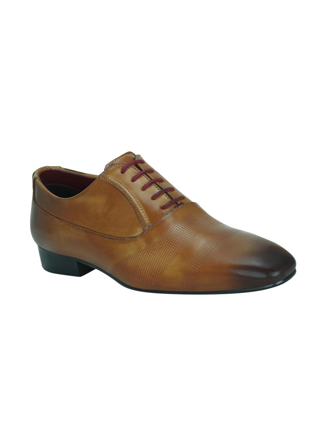 tan leatherette lace-up oxfords - 15971465 - Zoom Image - 1
