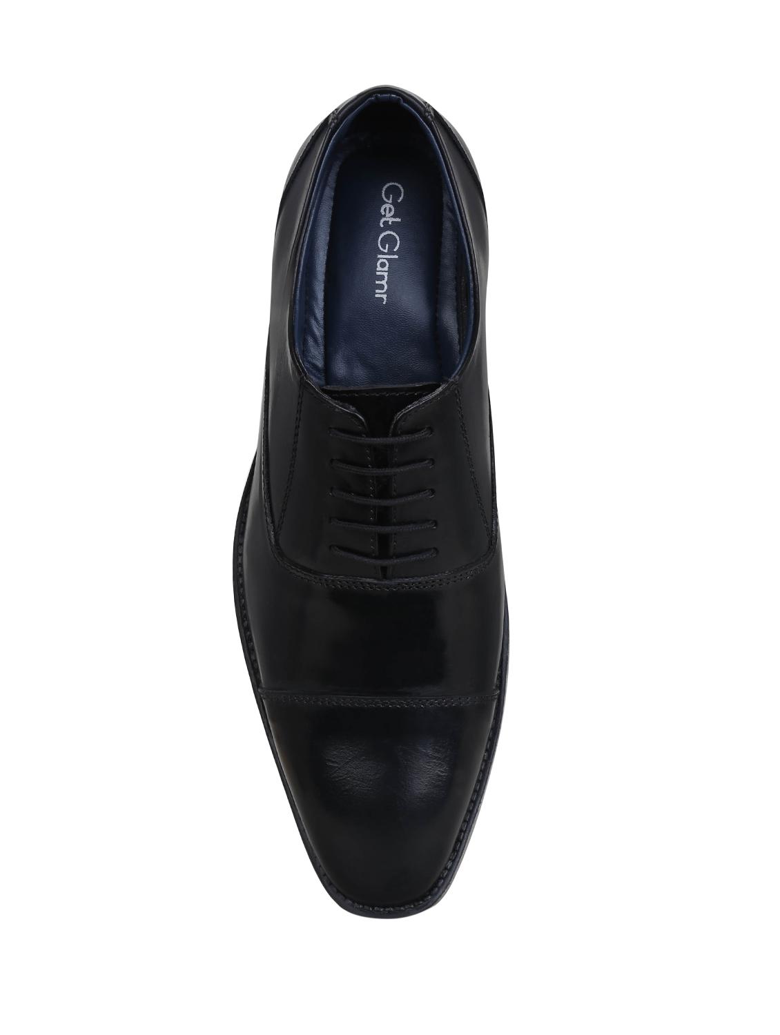 black leather lace-up oxfords - 15971466 - Zoom Image - 4