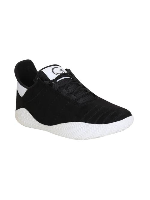 black leatherette sport shoes - 15971468 - Standard Image - 1