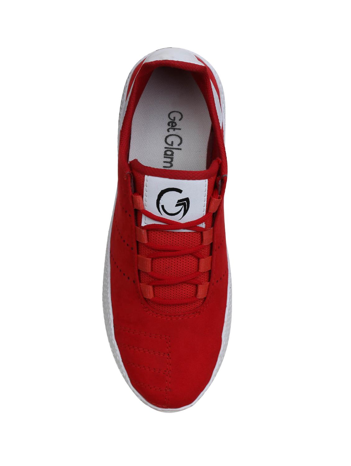 red leatherette sport shoes - 15971470 - Zoom Image - 4