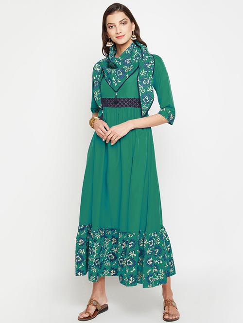 flared printed dress - 15971506 - Standard Image - 1