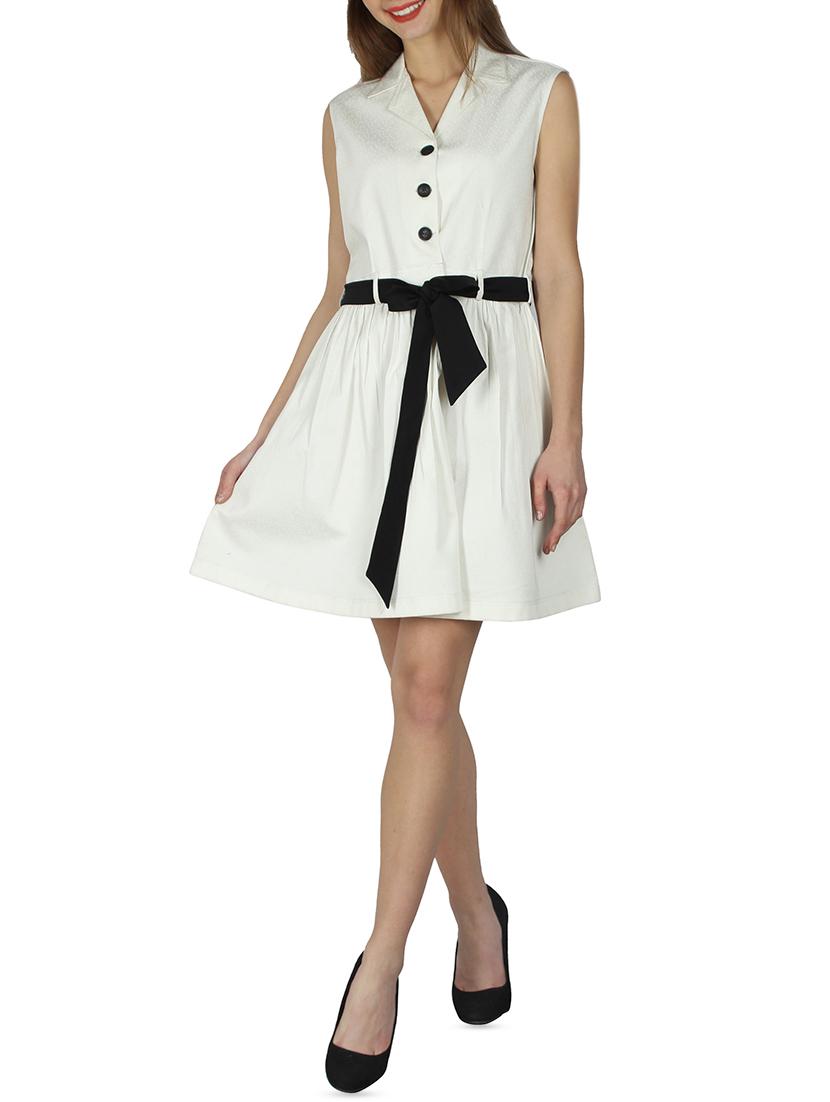 tie up waist a-line dress - 15971643 - Zoom Image - 4