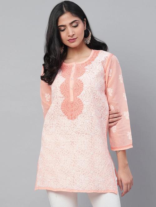 chikankari straight kurti - 15971777 - Standard Image - 1
