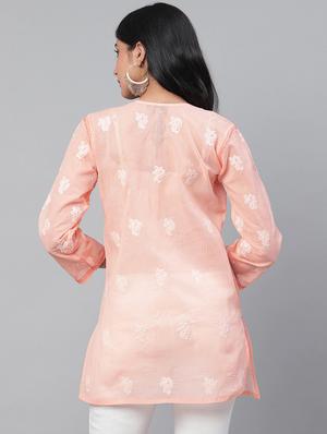 chikankari straight kurti - 15971777 - Standard Image - 3