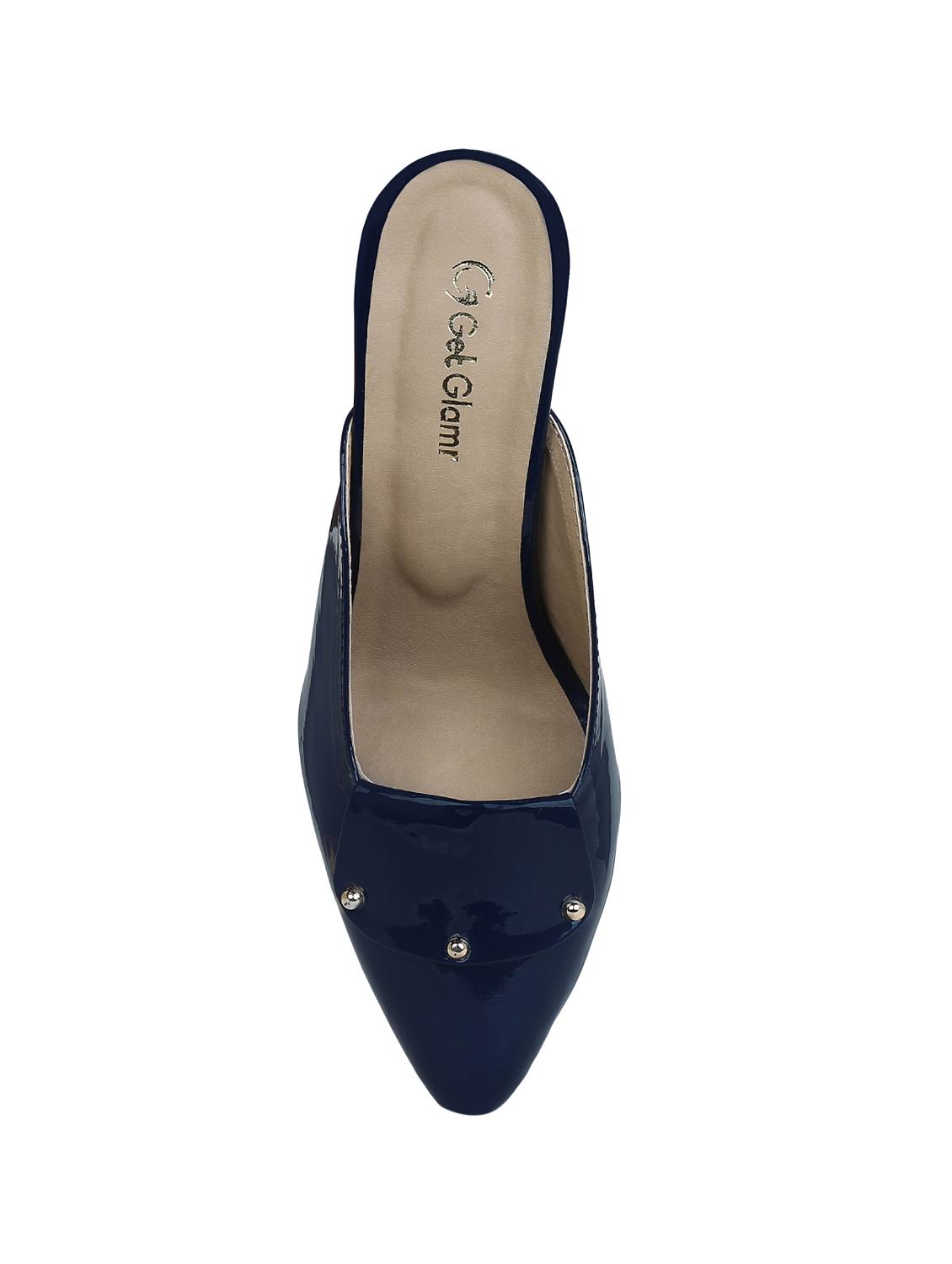 navy slip on mules - 15971788 - Zoom Image - 4