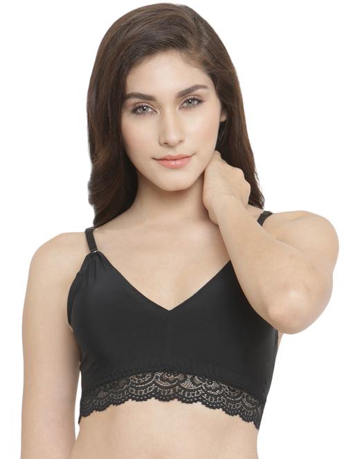 Lace detail hem bralette - 15971856 - Standard Image - 1