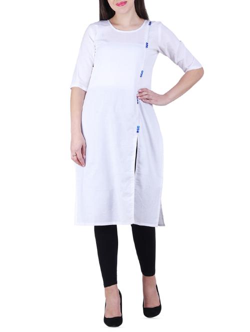 straight solid kurta - 15971958 - Standard Image - 1