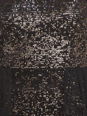 mesh paneled sequined layered dress - 15972026 - Standard Image - 3