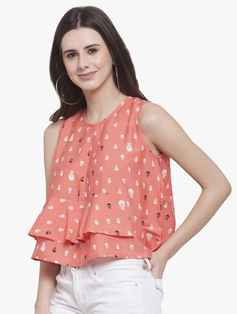 ruffle detail quirky top - 15972037 - Zoom Image - 2
