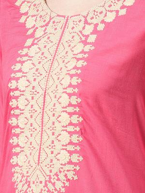 embroidered straight kurta - 15972099 - Standard Image - 4
