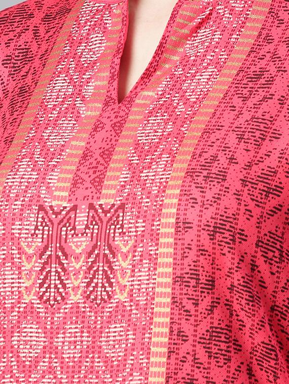 printed straight kurta - 15972112 - Zoom Image - 4