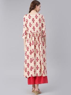 flared printed kurta - 15972114 - Standard Image - 2