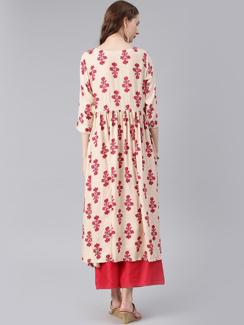 flared printed kurta - 15972114 - Zoom Image - 2