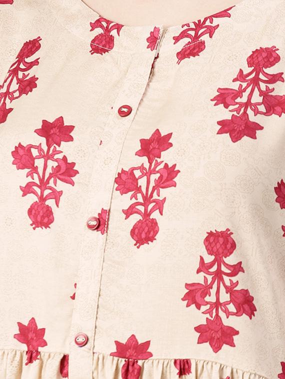 flared printed kurta - 15972114 - Zoom Image - 3