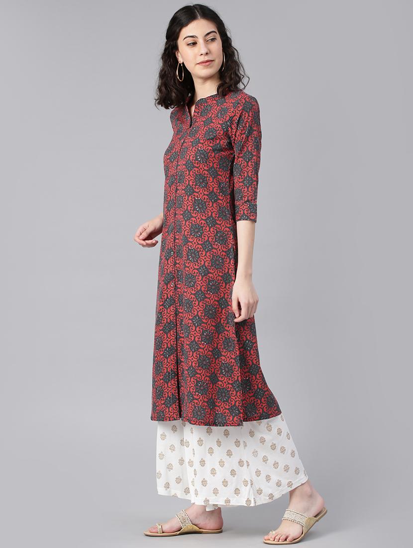 straight printed kurta - 15972121 - Zoom Image - 2