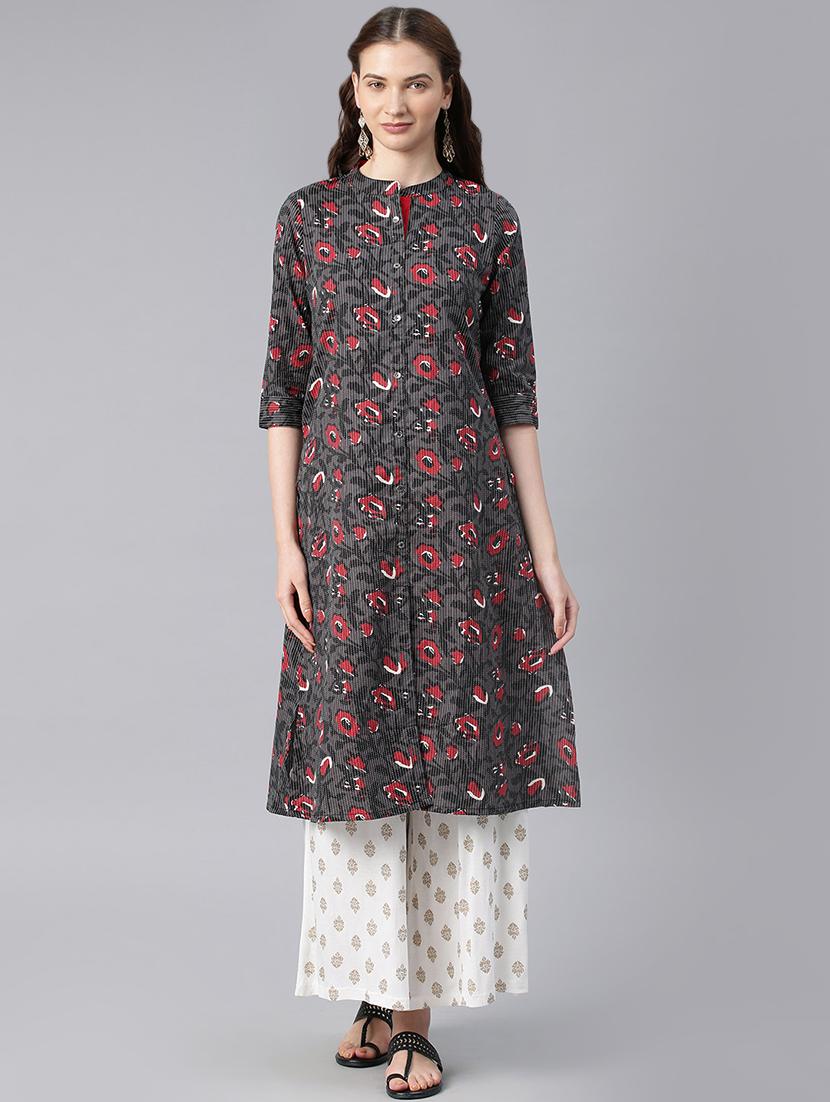 straight printed kurta - 15972122 - Zoom Image - 1