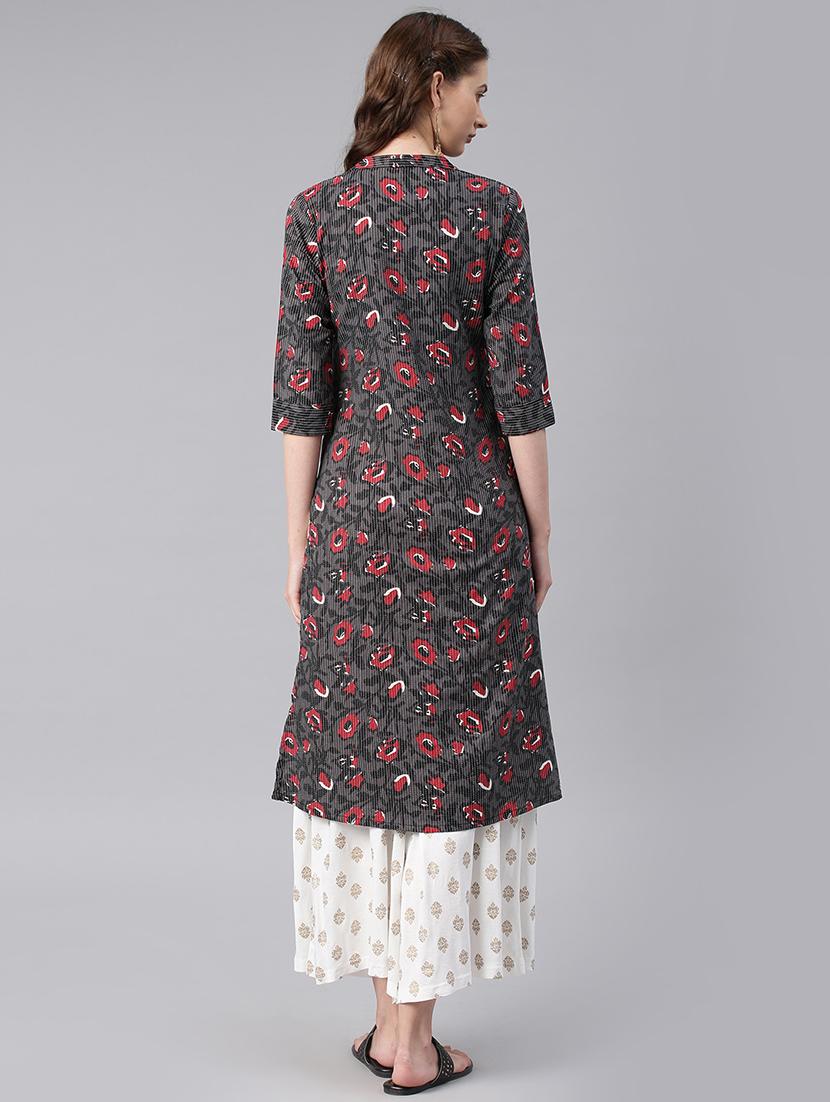 straight printed kurta - 15972122 - Zoom Image - 3