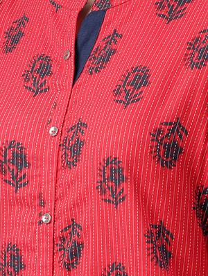 printed straight kurta - 15972126 - Standard Image - 4