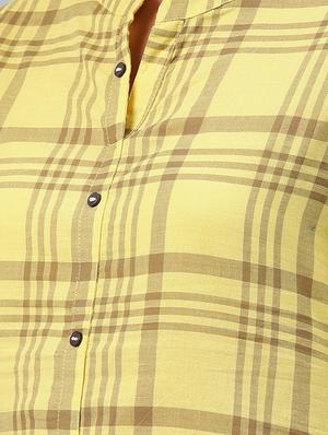 checkered straight kurta - 15972200 - Standard Image - 4