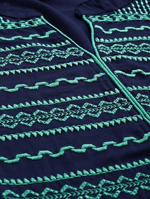 embroidered straight kurta - 15972468 - Standard Image - 4