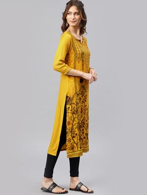 checkered straight kurta - 15972476 - Standard Image - 2