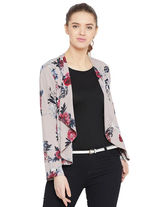 mauve floral shrug - 15972588 - Standard Image - 1