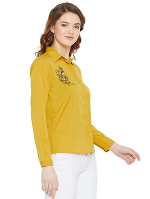 concealed placket embroidered shirt - 15972594 - Standard Image - 2