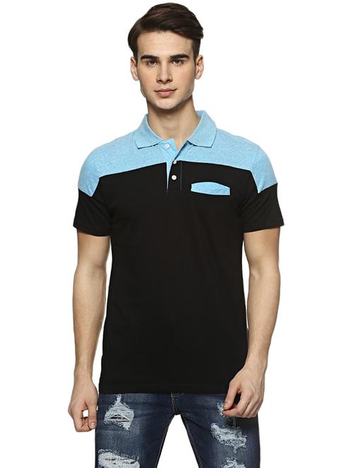 black color block tshirt - 15972742 - Standard Image - 1