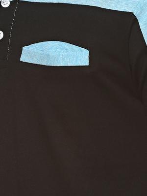 black color block tshirt - 15972742 - Standard Image - 4