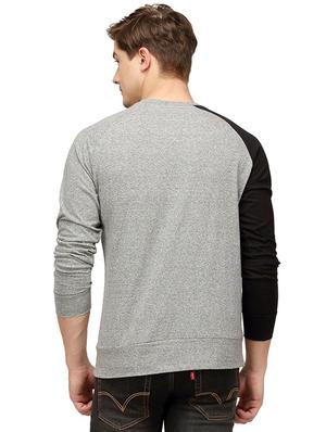 grey color block t-shirt - 15972757 - Standard Image - 3