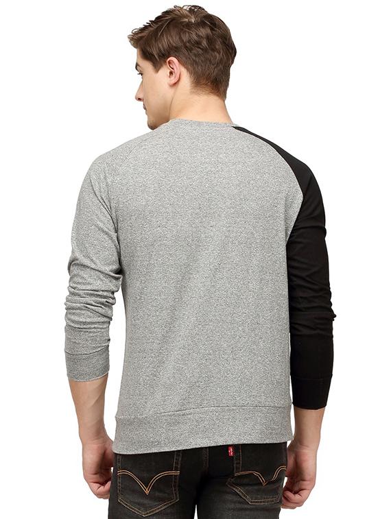 grey color block t-shirt - 15972757 - Zoom Image - 3