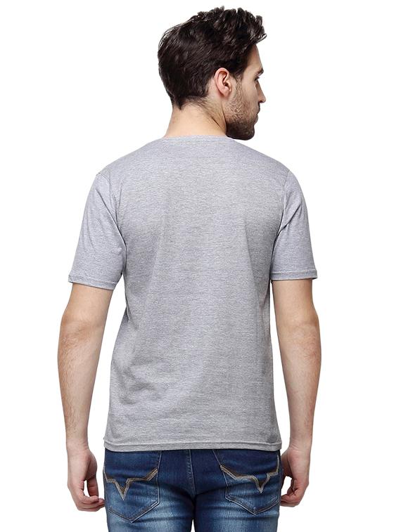 grey solid t-shirt - 15972764 - Zoom Image - 3