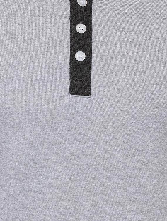grey color block raglan t-shirt - 15972783 - Zoom Image - 4