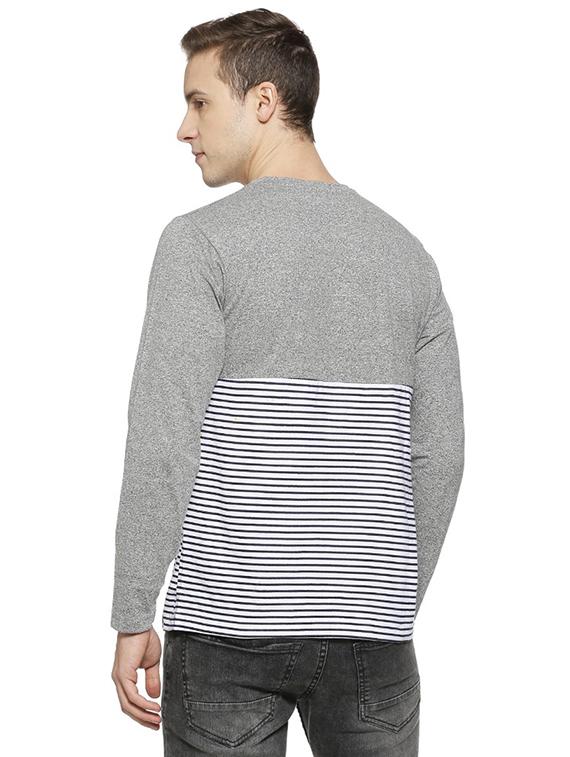 grey striped pocket tshirt - 15972784 - Zoom Image - 3