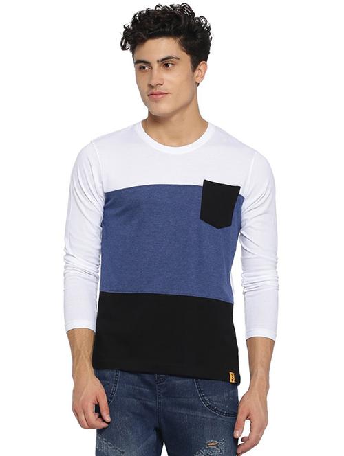 multicolor color block tshirt - 15972792 - Standard Image - 1
