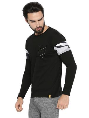 black pocket tshirt with camouflage sleeves - 15972799 - Standard Image - 2