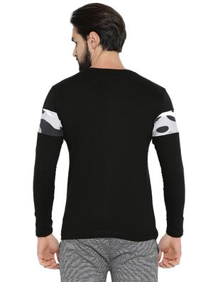 black pocket tshirt with camouflage sleeves - 15972799 - Standard Image - 3
