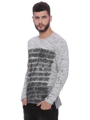 grey striped pocket t-shirt - 15972809 - Standard Image - 2