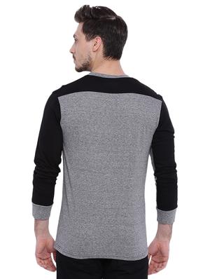 grey color block t-shirt - 15972813 - Standard Image - 3